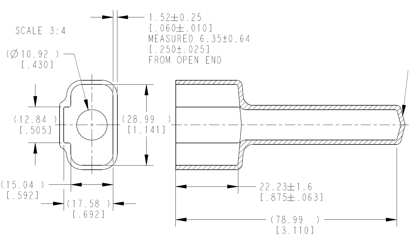 DTM12P-BT-BK  DTM Series  12 Cavity Receptacle Boot