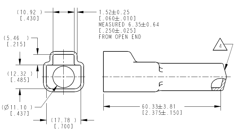 DT4S-BT - DT Series - 4 Cavity Plug Boot - Gray
