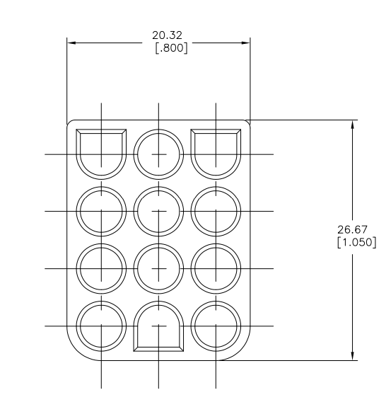 794279-1 12p Rectangular Connector Interface Seal