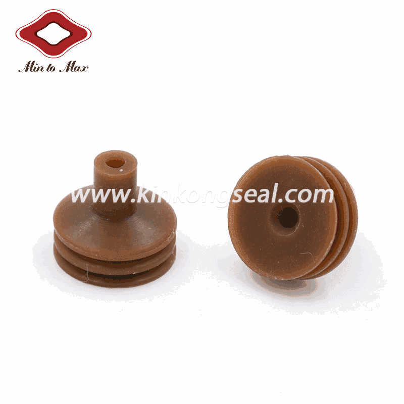 Brown Single Cable Seals Self-Lubricant 