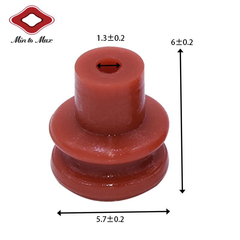 7165-0076-5-7-A 4 Way High Quality Brown Silicone Wire Harness Seals