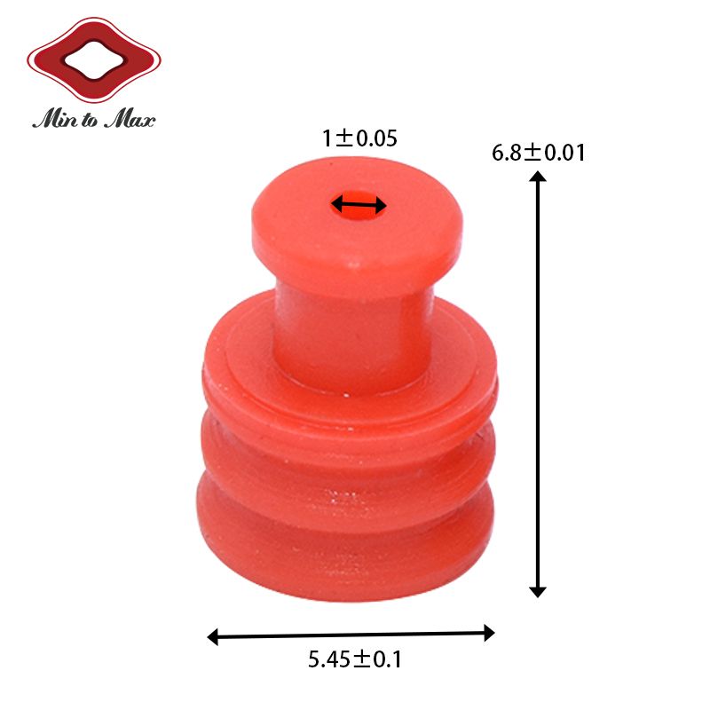 Red Silicone Yazaki Car Conenctor Sealing Plugs 7158-3030-50 