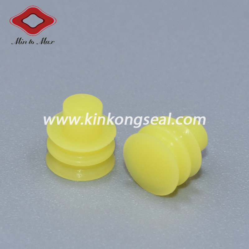 Yellow Connector Plug Silicone Rubber For Connector Water Resistant