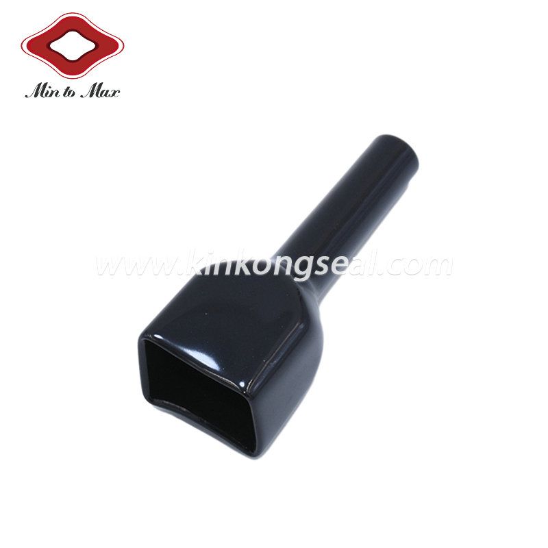 18*13.5-6mm Black Dustproof Vinyl Connector Cover